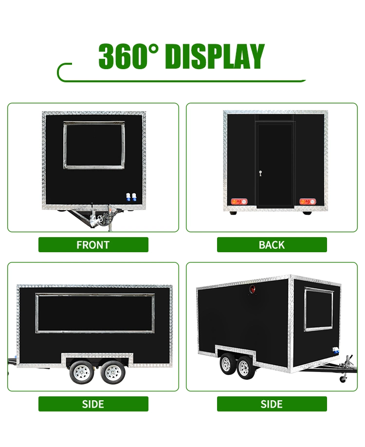 Beautiful Chinese Made Mobile Food Van Trailer Mini Style of Street Breakfast Shop for Sale