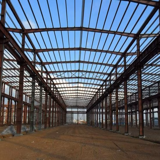 Low Cost Workshop Structural Fabrication Storage Shed Warehouse Construction Steel Building Material with Welded H Section