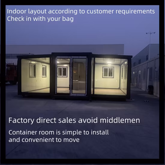 Detachable Container Homes 20FT Prefab Shipping Tiny House with Tiny Container Prefabricated Modular Portable Modular Prefab Small Expandable Containe Bedroom
