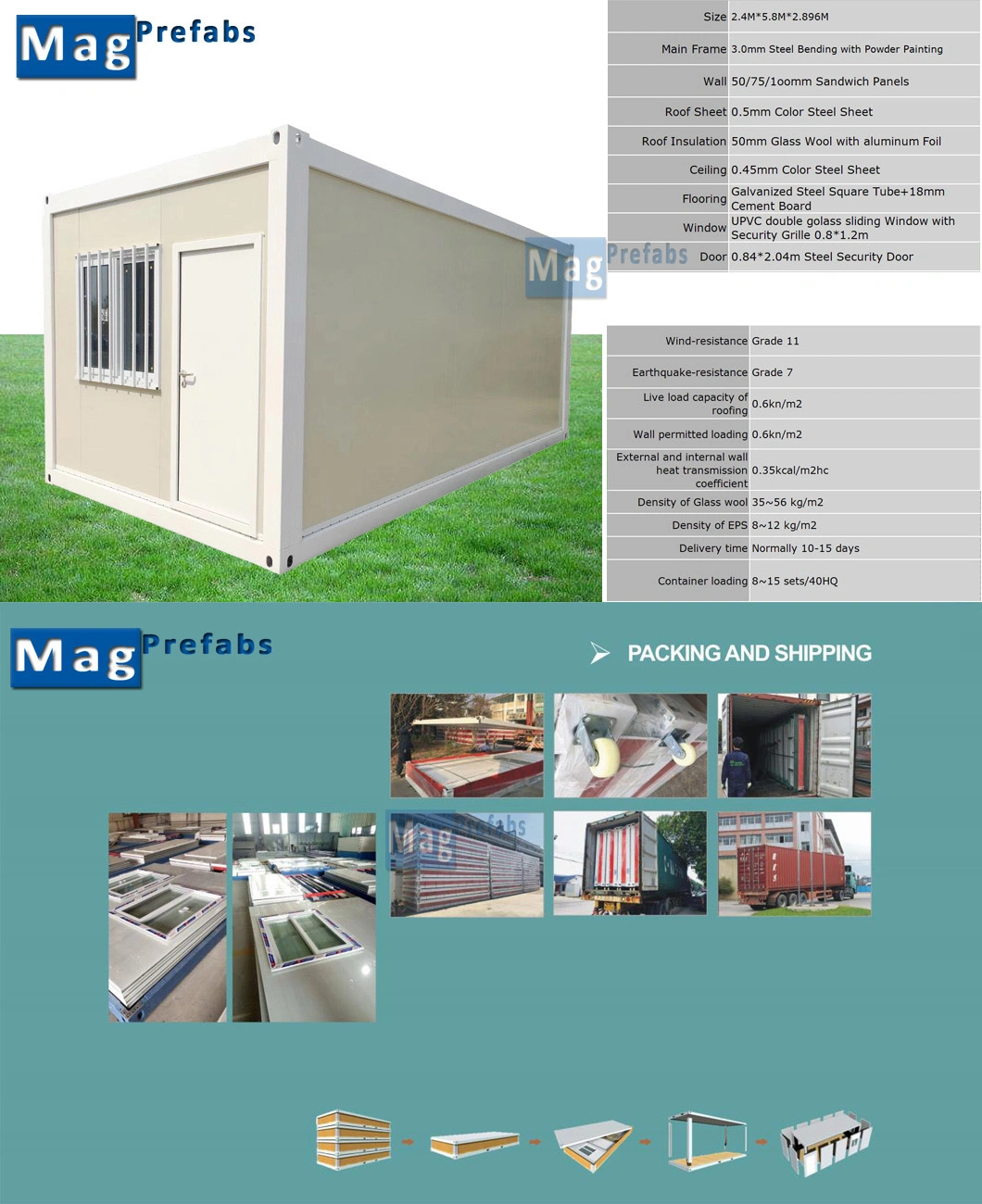 Temporary Office Prefabricated House Pre Fab Houses House Knock Container House
