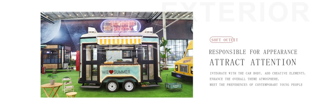 Mobile Food Truck Dining Car Food Trailer for Europe Vendors Hotdog Mobile Food Shop