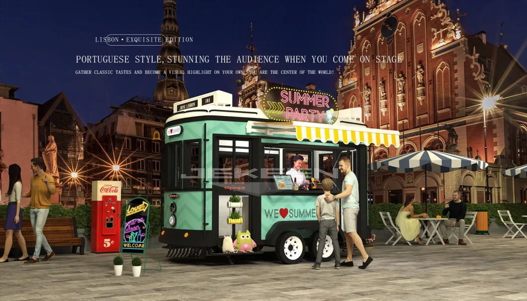 Mobile Food Truck Dining Car Food Trailer for Europe Vendors Hotdog Mobile Food Shop