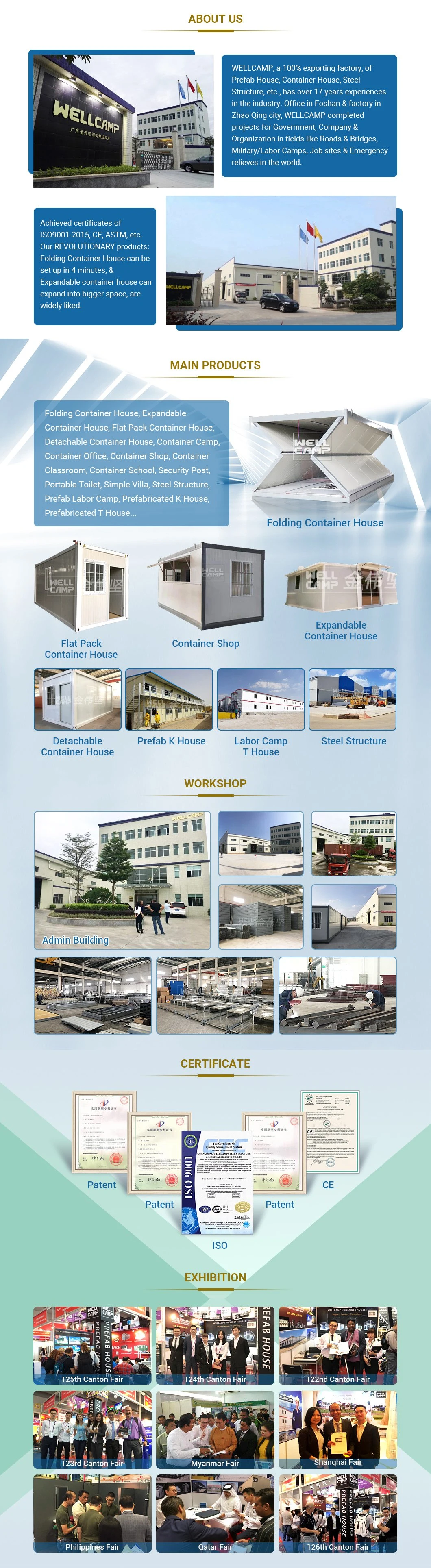 Customizable Luxury Portable Office Prefabricated House Flat Pack Container House