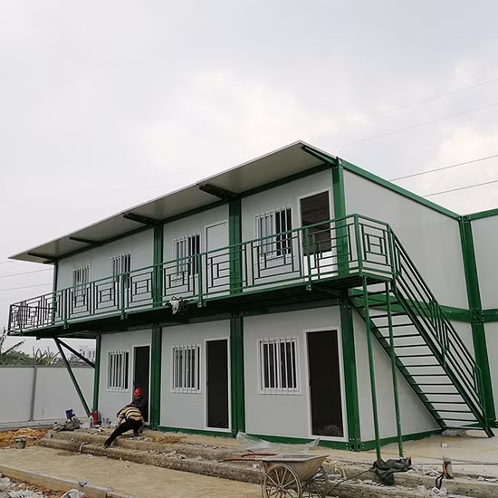 20FT Double Storey Prefab Modern Modular Labor Camp Detachable Container Office Prefab House for Sale
