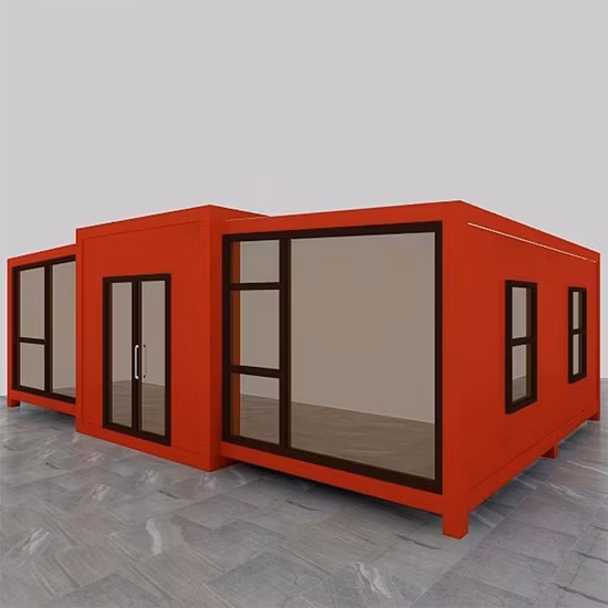 20/40FT Expandable Prefabricated Modular Steel Structure Portable Tiny Home Caravan Construction Villa Camp House Prefab Mobile Expandable Container House