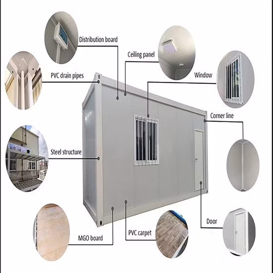 Corrugated Wall Panel Folding Container Home/House for Office or Storage