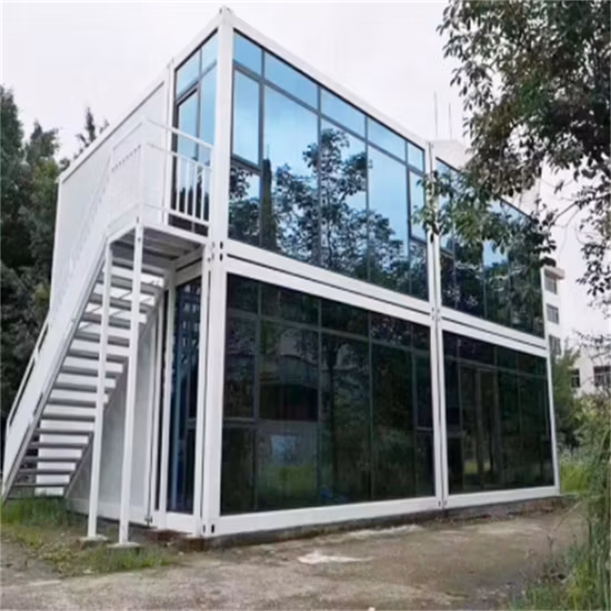 New Design Luxury Expandable Container House Prefab Container Shop with Balcony for Wholesale